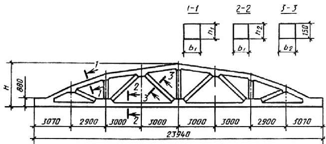 чертеж фермы 12 метров в автокаде