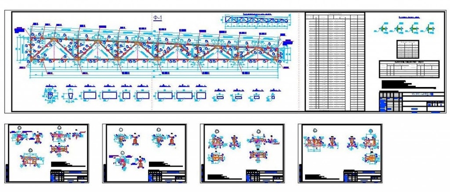 чертеж фермы 12 метров в автокаде